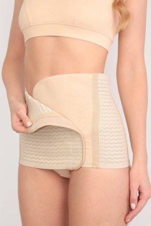 Пояс-корсет послеродовый утягивающий "лента" бежевый