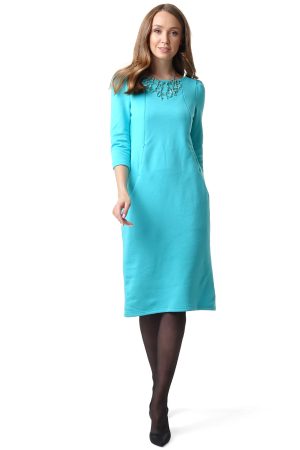 Платье "Мавра" для беременных и кормящих; цвет: тиффани