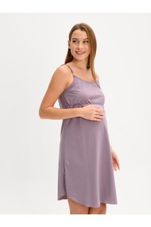 Сорочка ночная для беременных и кормящих 8.142, кофейный