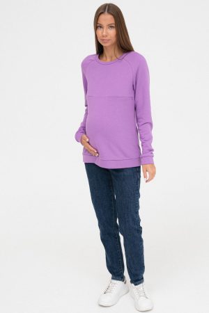 Джинсы-бойфренды для беременных 6198-дм, т.синий