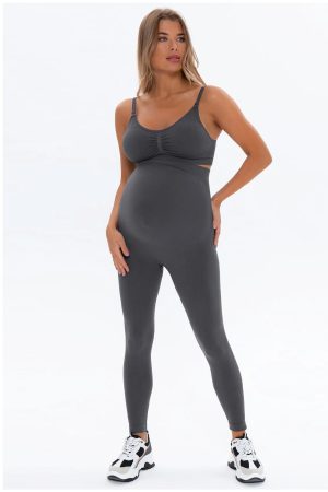 Легинсы "Кэндис" для беременных; цвет: серый