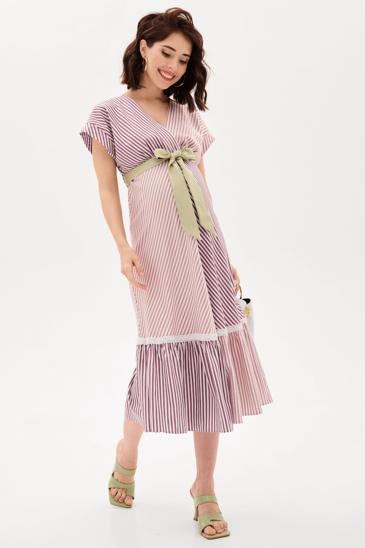 Платье арт. 9105801 для беременных; цвет: бежевый — изображение 5