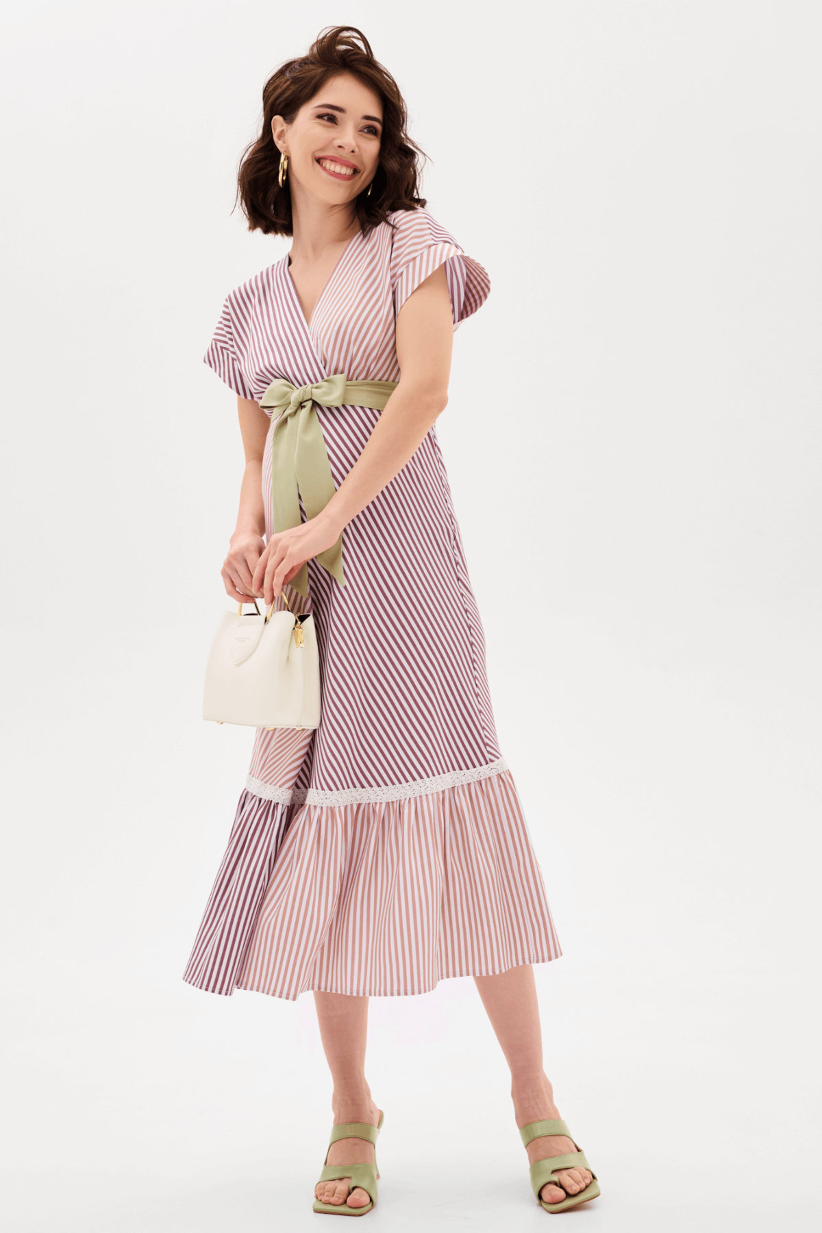 Платье арт. 9105801 для беременных; цвет: бежевый — изображение 4