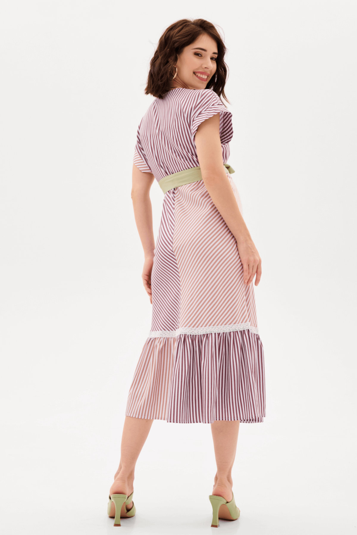 Платье арт. 9105801 для беременных; цвет: бежевый — изображение 3