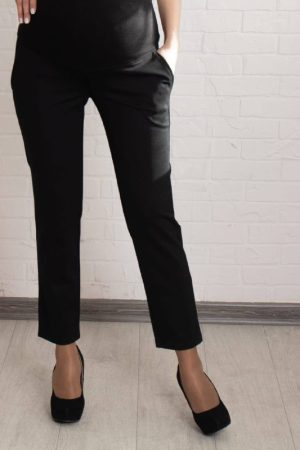 Брюки для беременных VL882 трикотаж, чёрный