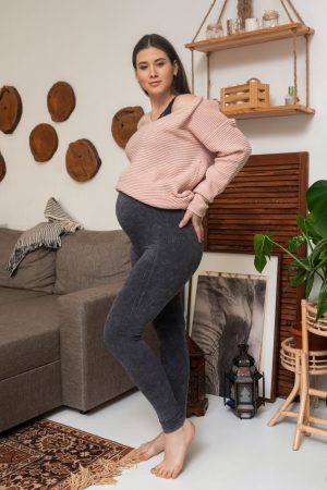 Легинсы "Гвен" для беременных; цвет: серый