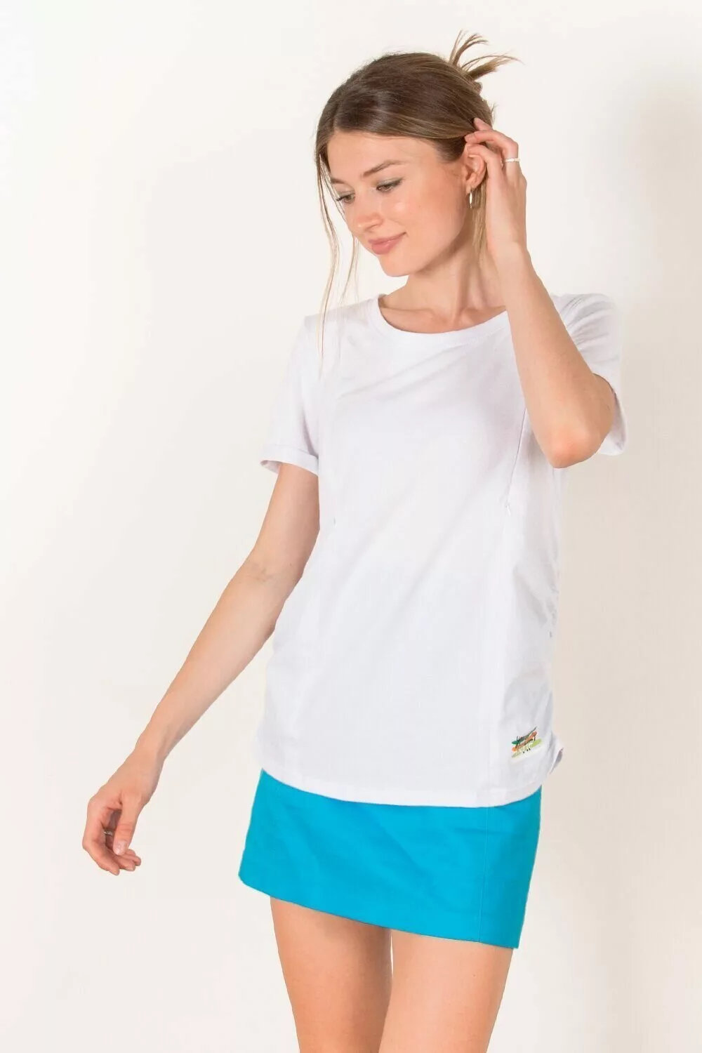 Футболка для беременных и кормящих ем 8710-2 белый Футболка для беременных и кормящих ем 8710-2 белый