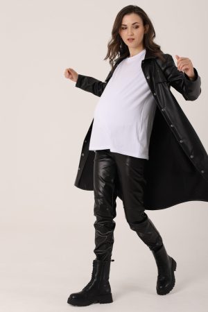 Брюки для беременных и кормящих 0757, чёрный