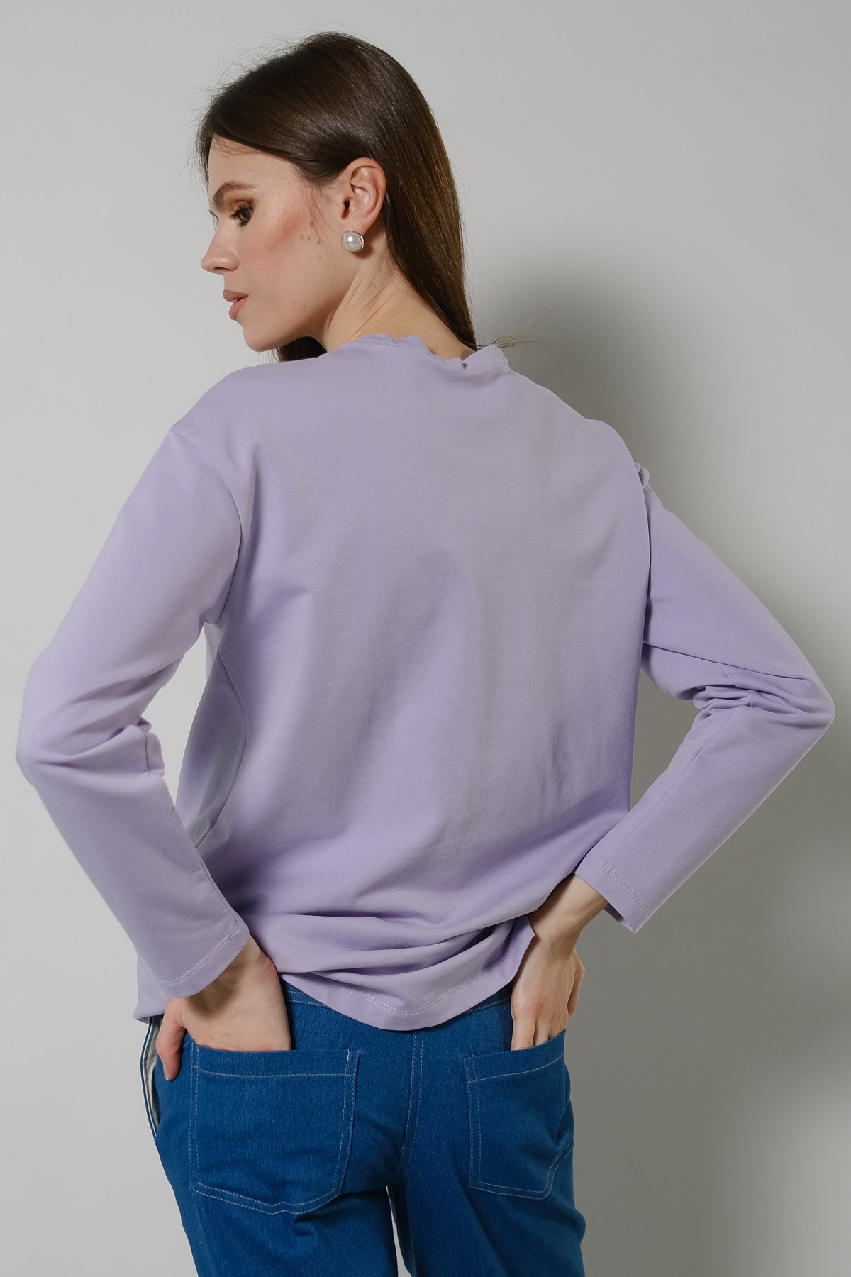 Лонгслив для беременных и кормящих 44-188, лавандовый Лонгслив для беременных и кормящих 44-188, лавандовый