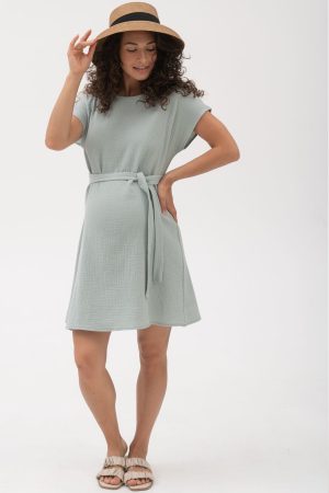 Платье для беременных мм531 муслин полынь