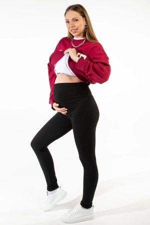 Леггинсы для беременных ем 3198 начёс, черный