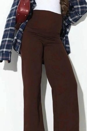 Брюки-палаццо для беременных Dimols рубчик, шоколад