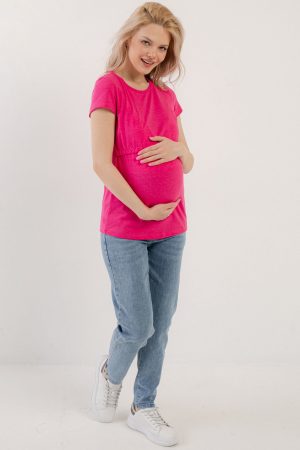 Джинсы-бойфренды для беременных 6178-дм, св.деним