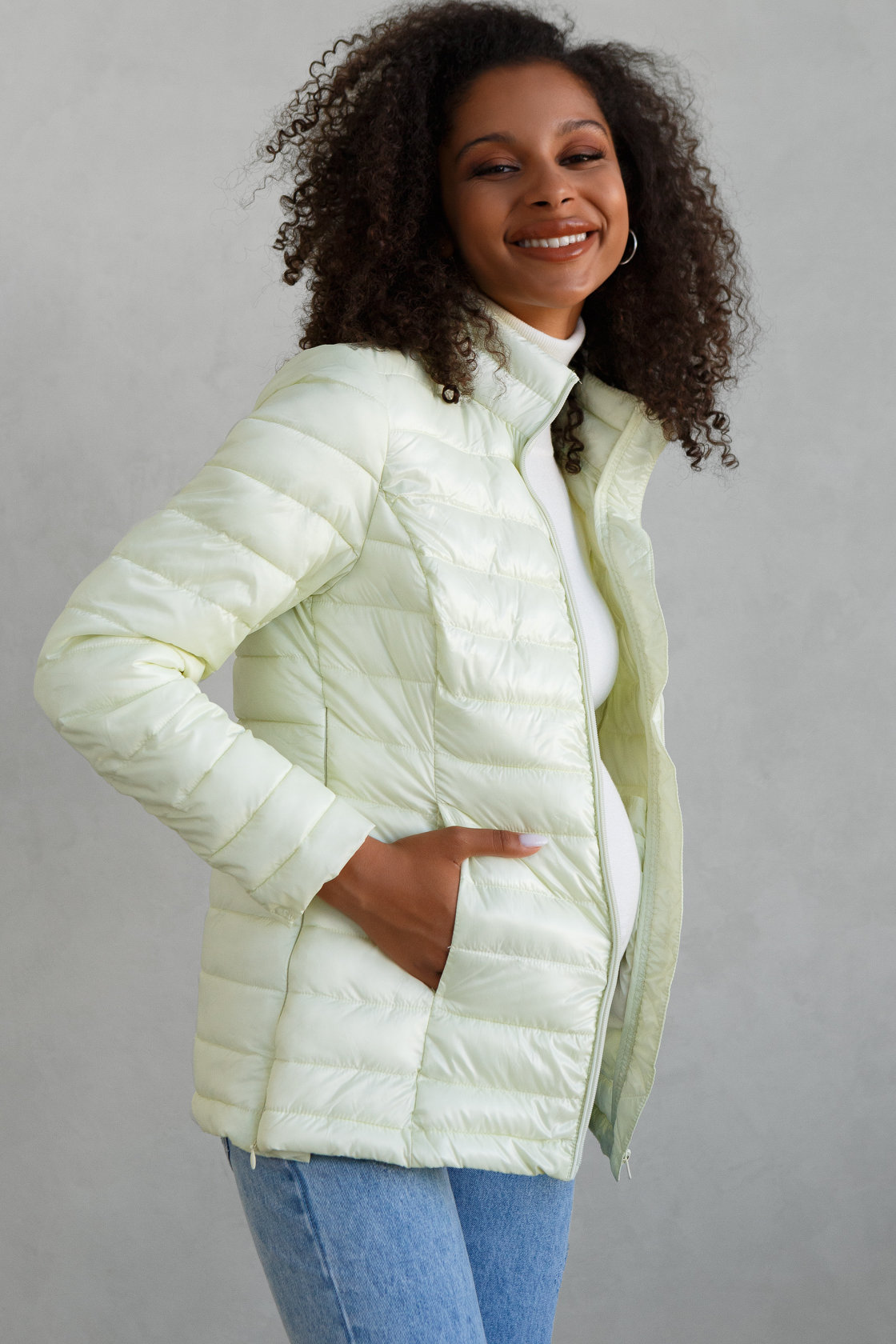 Куртка демис. 2в1 "Ультралайт" для беременных; цвет: лайм — изображение 4