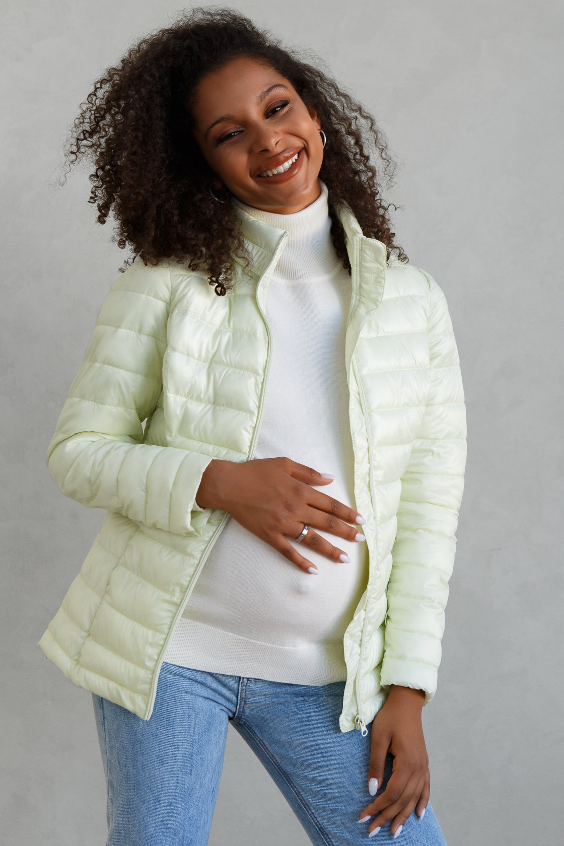 Куртка демис. 2в1 "Ультралайт" для беременных; цвет: лайм — изображение 6