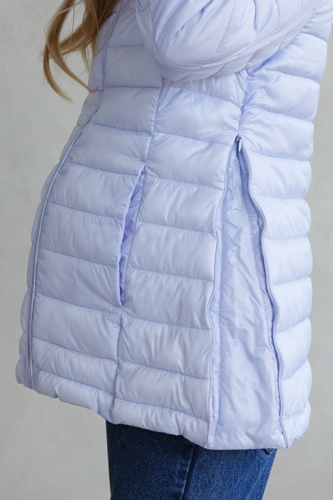 Куртка демис. 2в1 "Ультралайт" для беременных; цвет: голубой — изображение 3