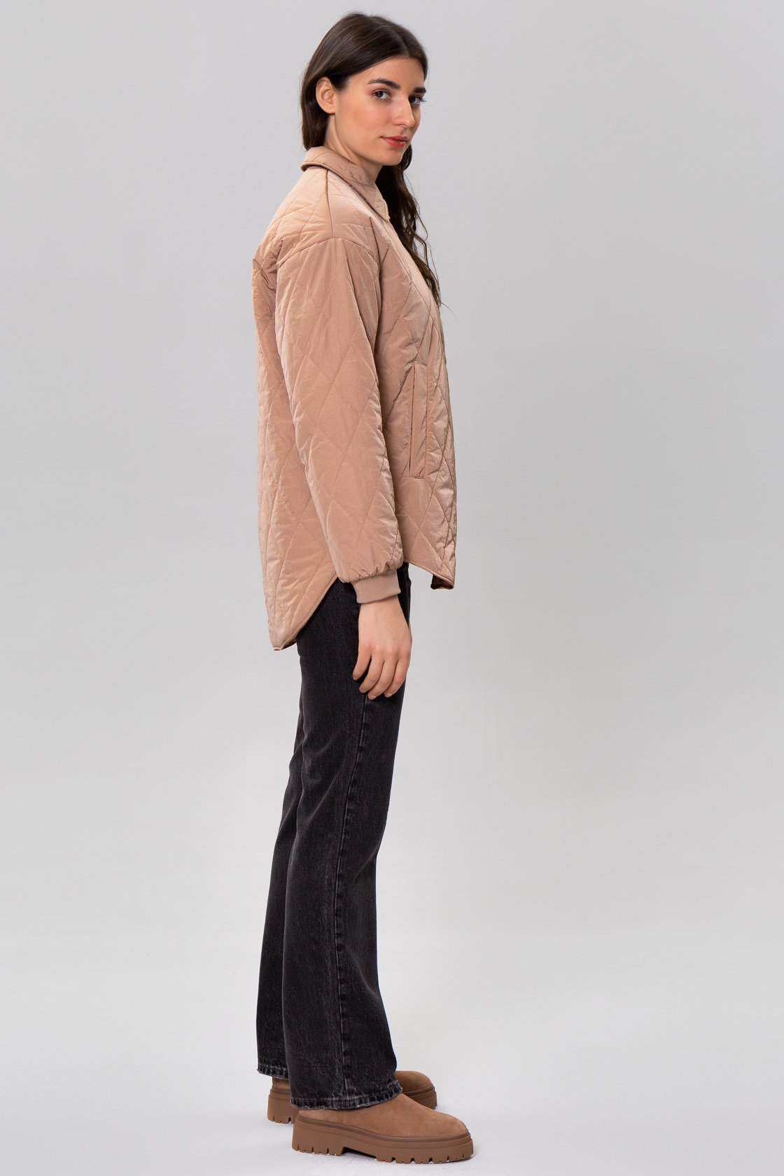 Куртка демис. "Амели" для бременных; цвет: бежевый — изображение 3