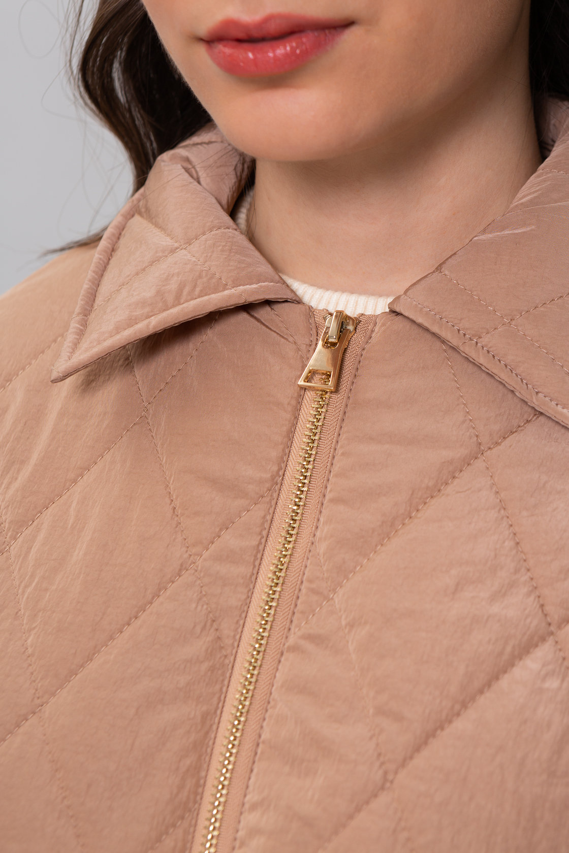 Куртка демис. "Амели" для бременных; цвет: бежевый — изображение 6