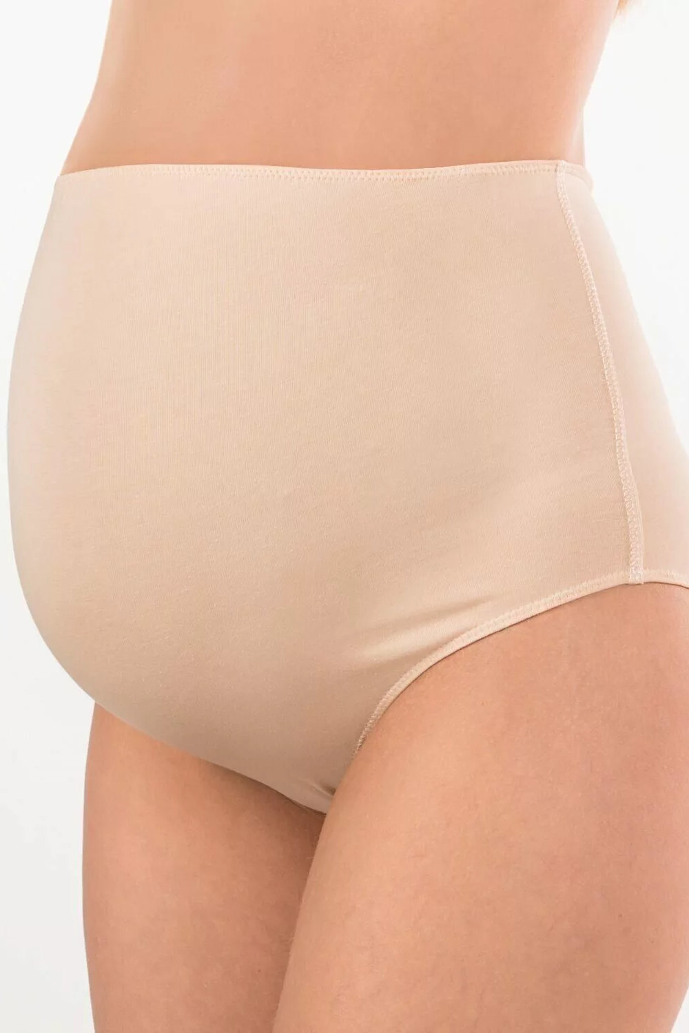 Трусы для беременных высокие хлопок, бежевый — изображение 5