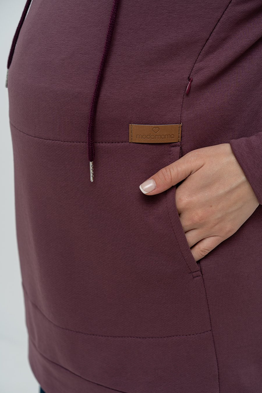 Джемпер для беременных и кормящих мм602 футер-тринитка лиловый — изображение 3