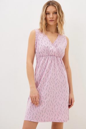 Сорочка для беременных и кормящих женщин 1004 розовый