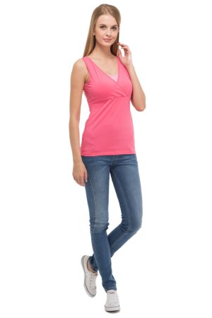 Майка "МХ04" для кормящих; цвет: розовый