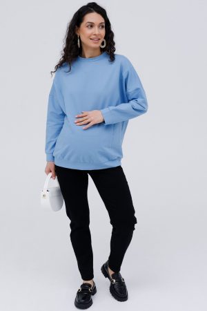 Джинсы-бойфренды для беременных 6201-дм, т.серый