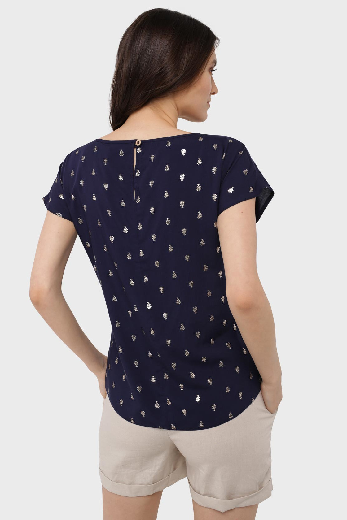 Блузка "Лиза" для беременных; цвет: синий — изображение 3