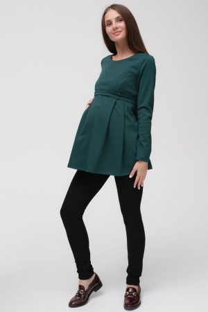 Брюки для беременных мм802 утеплённые на флисе, чёрный