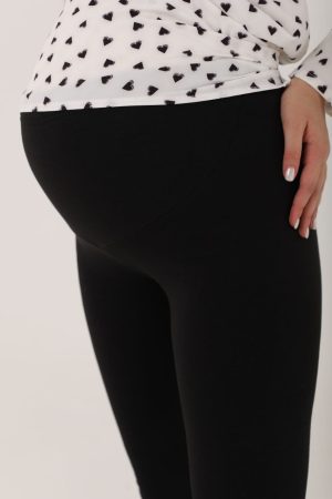 Леггинсы для беременных 0811 на меху, чёрный