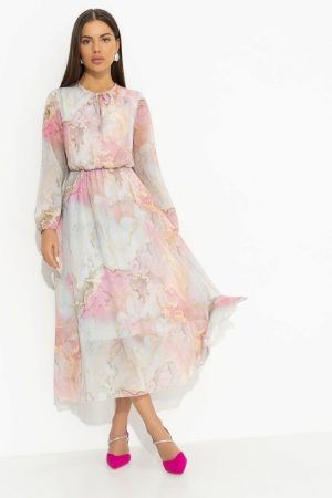 Платье 12040 Летящие мгновения на подкладе, нежная