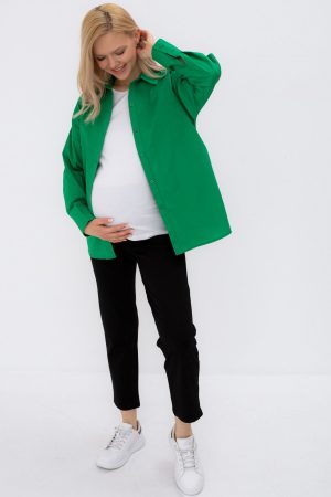 Брюки для беременных мм806 трикотажные, чёрный