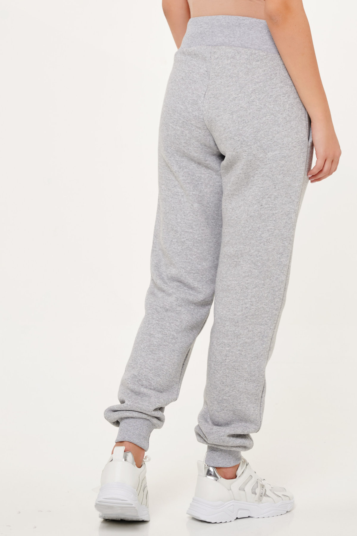 Брюки для беременных арт. 44453 спортивные с начесом, серый — изображение 5