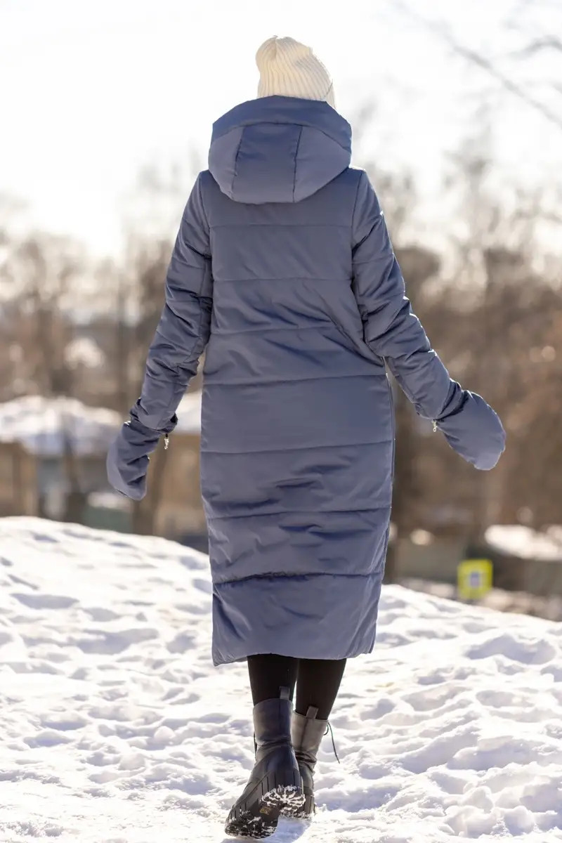 Пуховик зимн. 2в1 7КЛ009-10304 для беременных антрацит — изображение 5