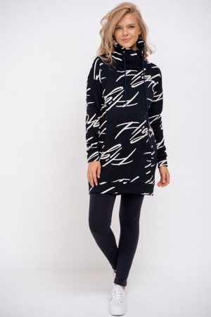 Леггинсы для беременных мм801 на меху, чёрный