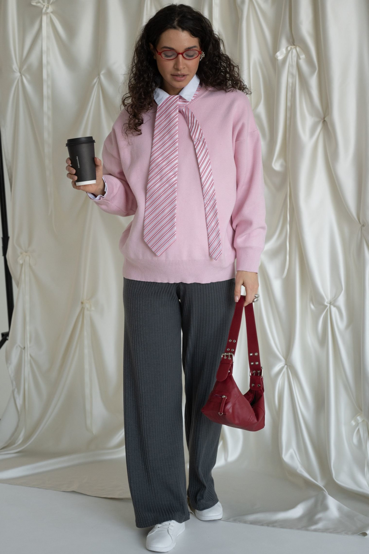 Брюки для беременных мм816 лапша, графит — изображение 3