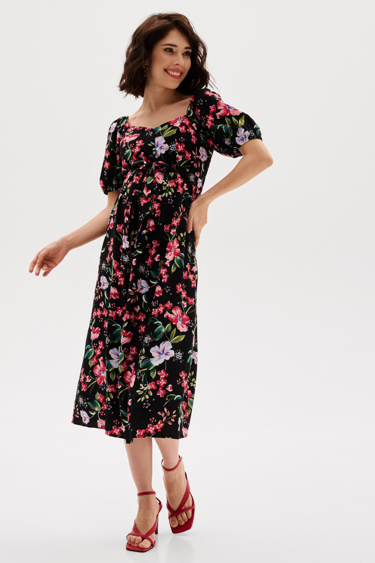 Платье арт. 9106013 для беременных; цвет: чёрный — изображение 4