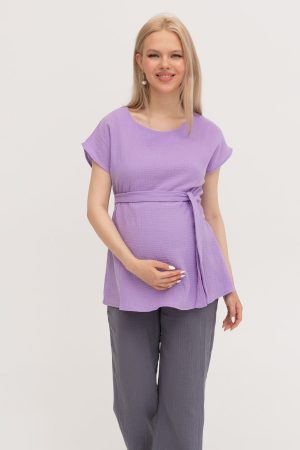Туника для беременных мм333 муслин лаванда