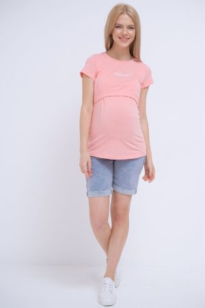 Шорты джинсовые для беременных 3029 летние, св.голубой