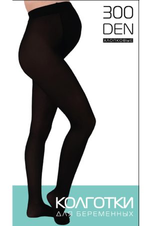 Колготки для беременных хлопковые 300 den; цвет: черный