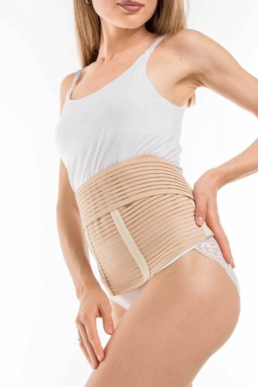 Пояс-корсет универсальный перфорированный 4в1, бежевый — изображение 4
