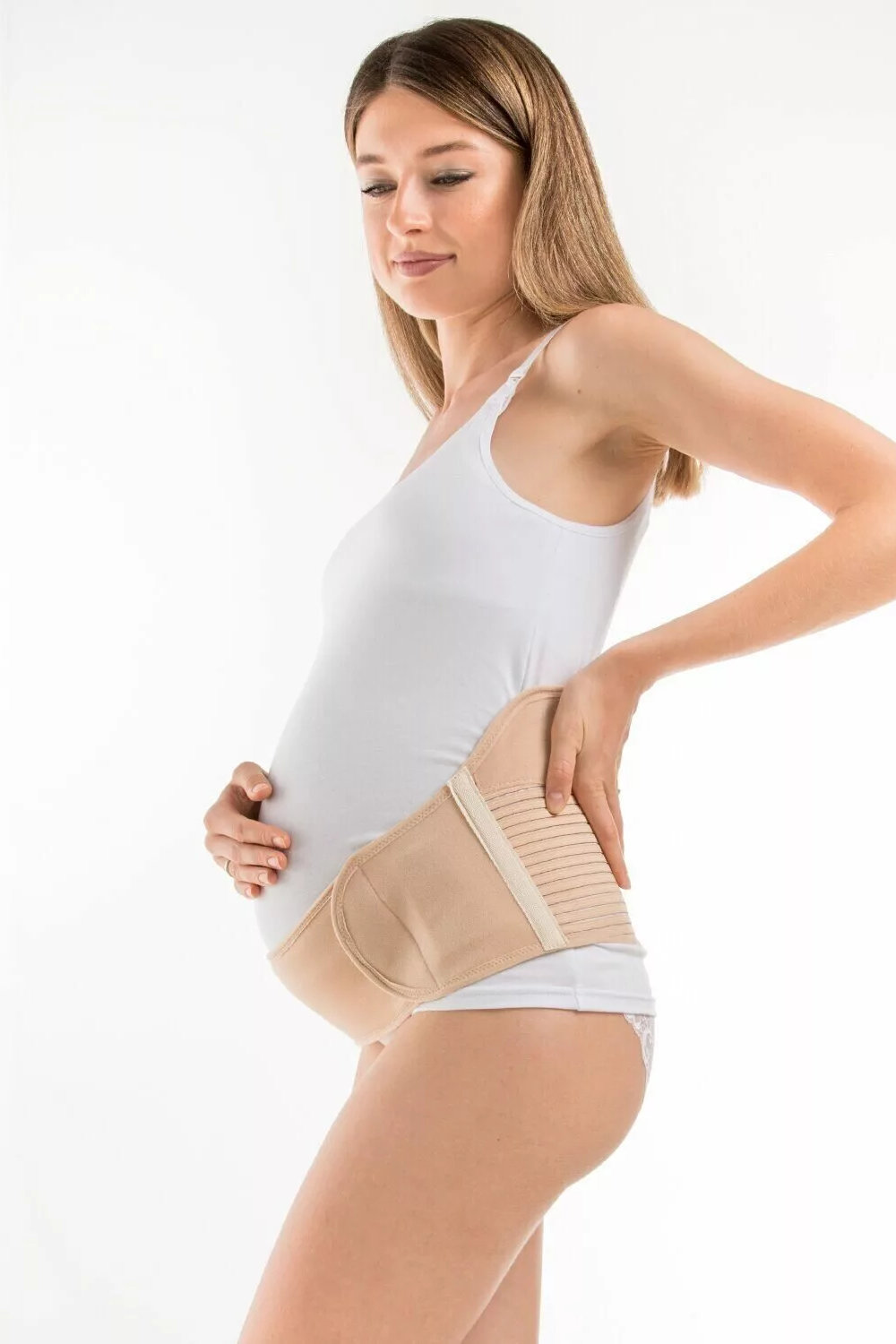 Пояс-корсет универсальный перфорированный 4в1, бежевый — изображение 6