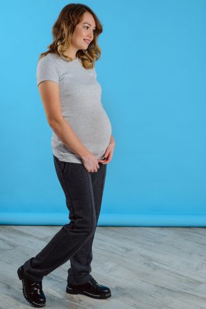 Брюки полуспорт для беременных тринитка ст886-хл, антрацит