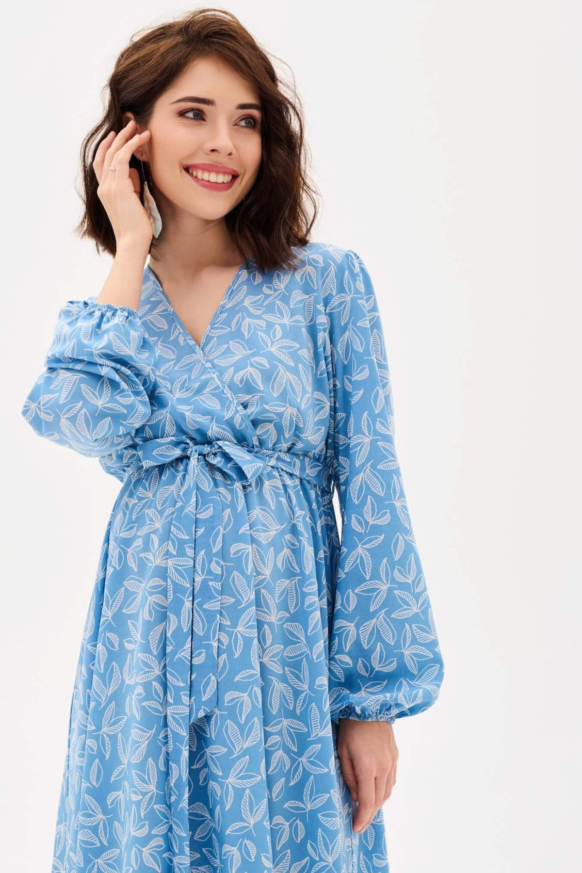 Платье арт. 9101803 для беременных; цвет: голубой — изображение 3