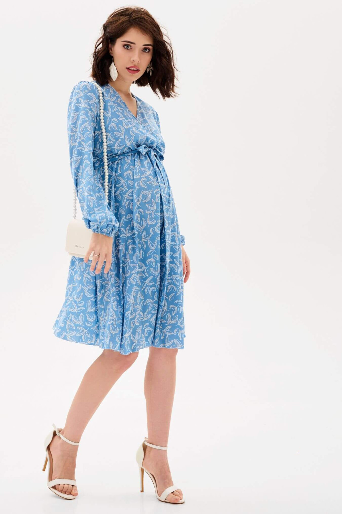 Платье арт. 9101803 для беременных; цвет: голубой — изображение 4