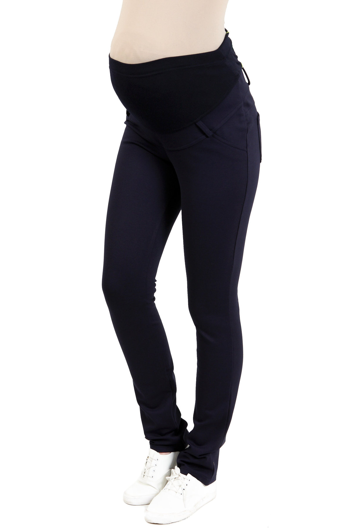 Брюки для беременных ст803-фл на флисе, т.синий — изображение 3
