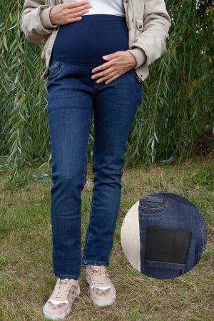 Джинсы-скини для беременных Florida 1198-фл на флисе, синий