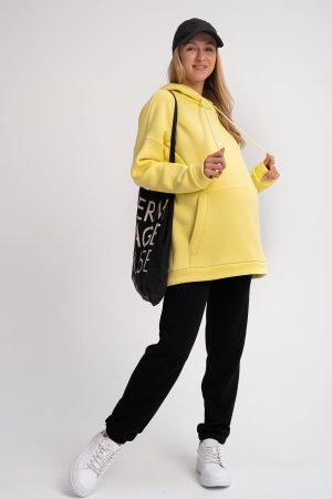 Брюки для беременных мм807 спортивные утеплённые чёрный