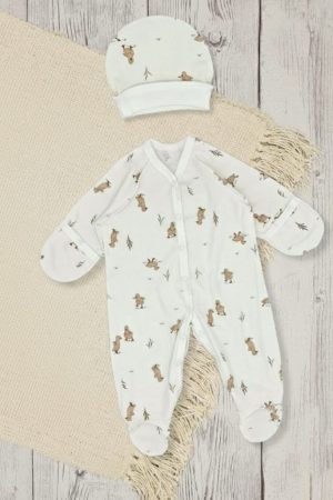 Комбинезон с шапочкой 175042 молоко