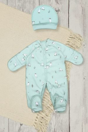 Комбинезон с шапочкой 175052 ментол